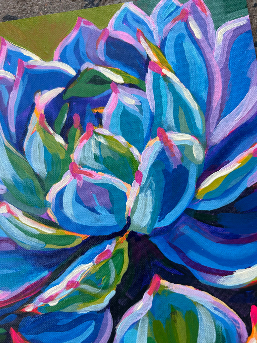 Rock Roses in Blue (pair of 2)