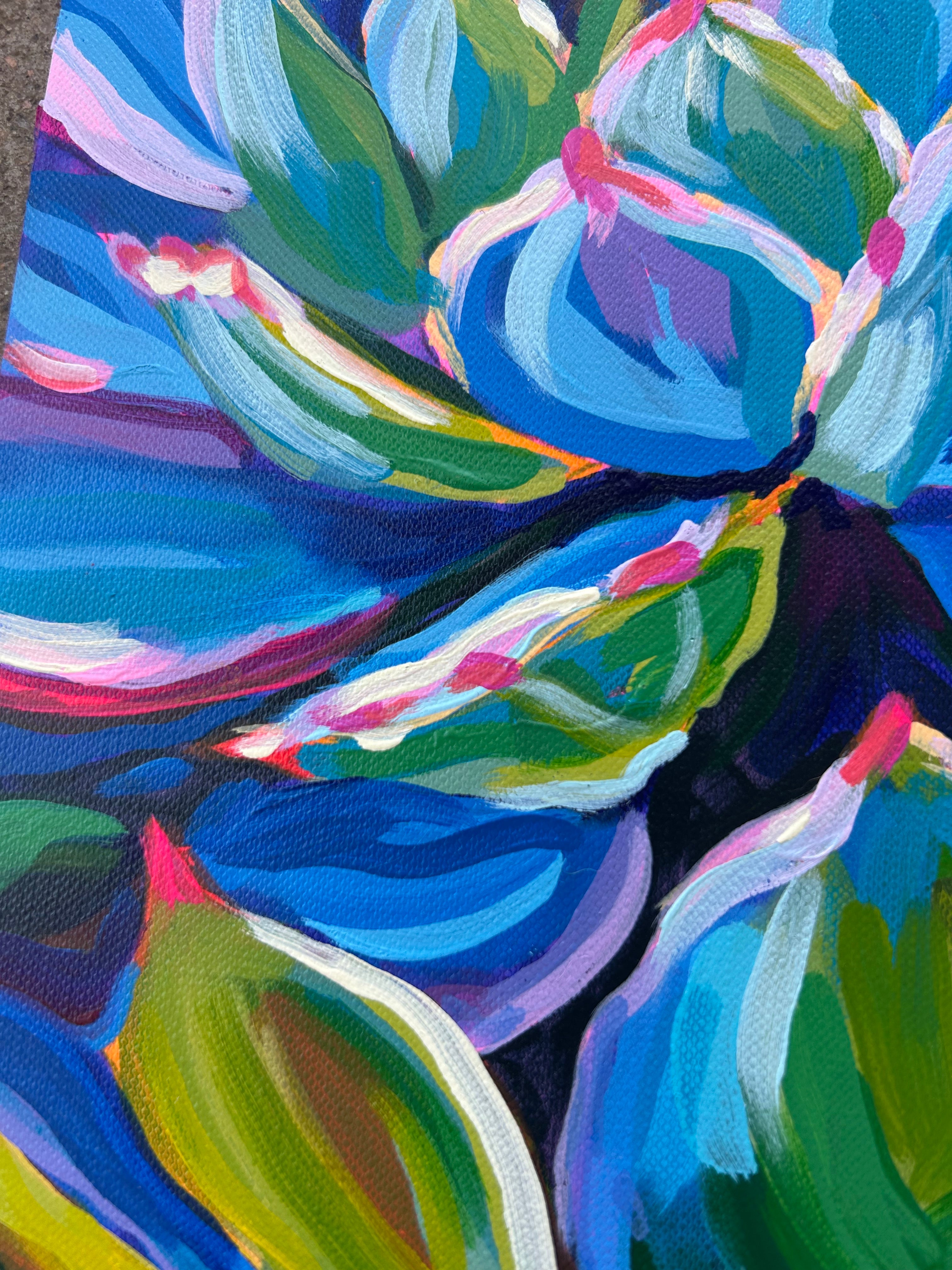 Rock Roses in Blue (pair of 2)