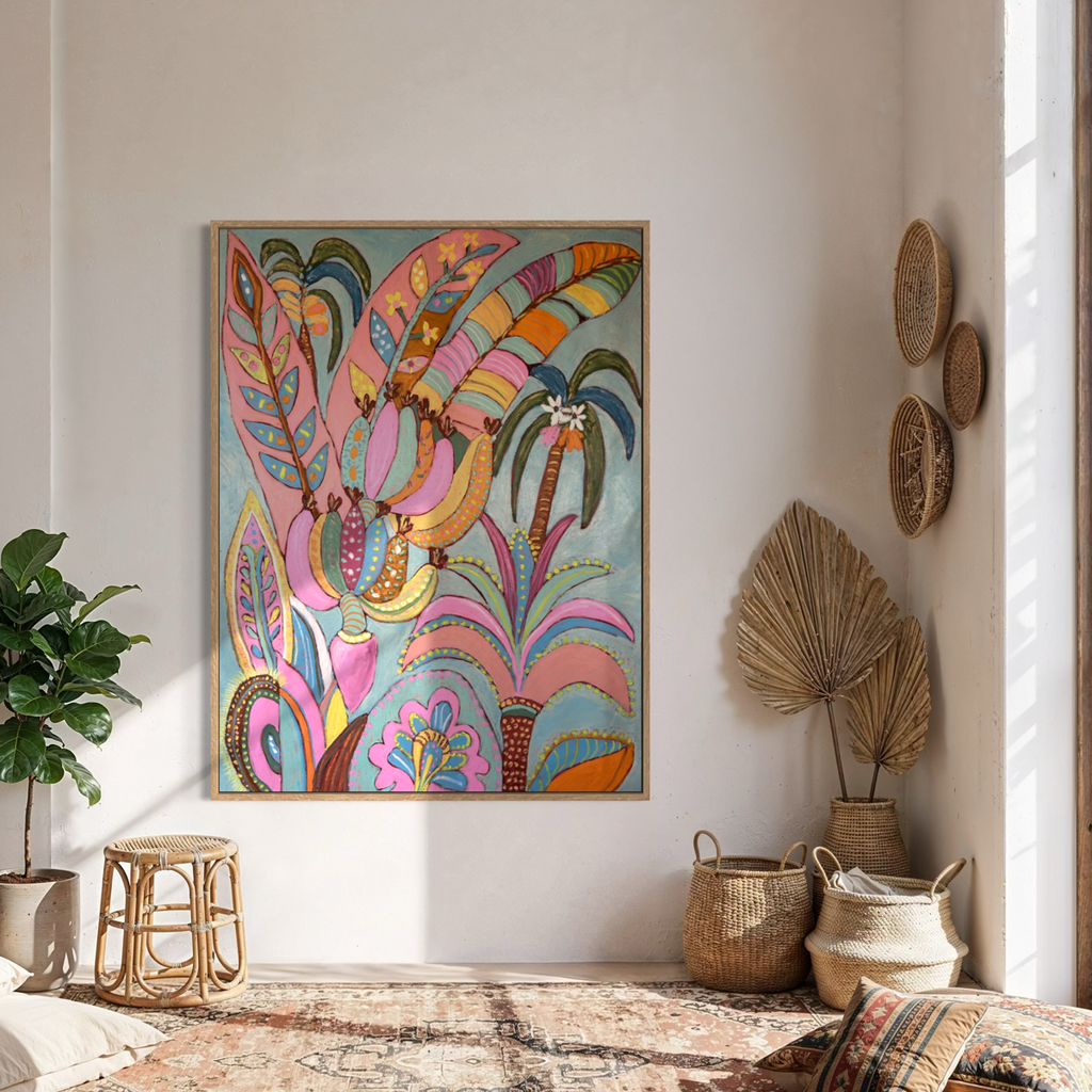 Pink Banana Palms